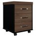 Kit Mesa Escritório 158cm Armário Arquivo E Gaveteiro Atria Executiva A02 Charuto Preto - Lyam Decor