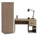 Kit Mesa Escritório Home Office Malta Com Armário Limeira 02 Portas 169cm P01 Castanho - Lyam Decor