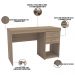 Kit Mesa Escritório Home Office Malta Com Armário Limeira 02 Portas 169cm P01 Castanho - Lyam Decor