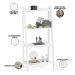 Kit Mesa Escritório Office Estante Cavalete Delta e Gaveteiro Maia 4 Gavetas P01 Branco - Lyam Decor