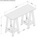 Kit Mesa Escritório Office Estante Cavalete Delta e Gaveteiro Maia 4 Gavetas P01 Branco - Lyam Decor
