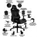 Kit Mesa Para Computador London Com Cadeira Gamer Giratória TGC12 P01 Preto  - Lyam Decor