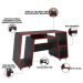 Kit Mesa Para Computador London Com Cadeira Gamer Giratória TGC12 P01 Preto Vermelho - Lyam Decor
