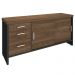 Kit Mesa Para Escritório Em L Tomada 200x183 E Balcão Atria Executiva A02 Charuto Preto - Lyam Decor