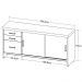 Kit Mesa Para Escritório Em L Tomada 200x183 E Balcão Atria Executiva A02 Charuto Preto - Lyam Decor
