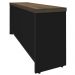 Kit Mesa Para Escritório Em L Tomada 200x183 E Balcão Atria Executiva A02 Charuto Preto - Lyam Decor