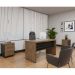 Kit Mesa Para Escritório Office 135cm E 2 Gaveteiros Atria Executiva A02 Charuto Preto - Lyam Decor