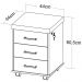 Kit Mesa Para Escritório Office 135cm E 2 Gaveteiros Atria Executiva A02 Charuto Preto - Lyam Decor