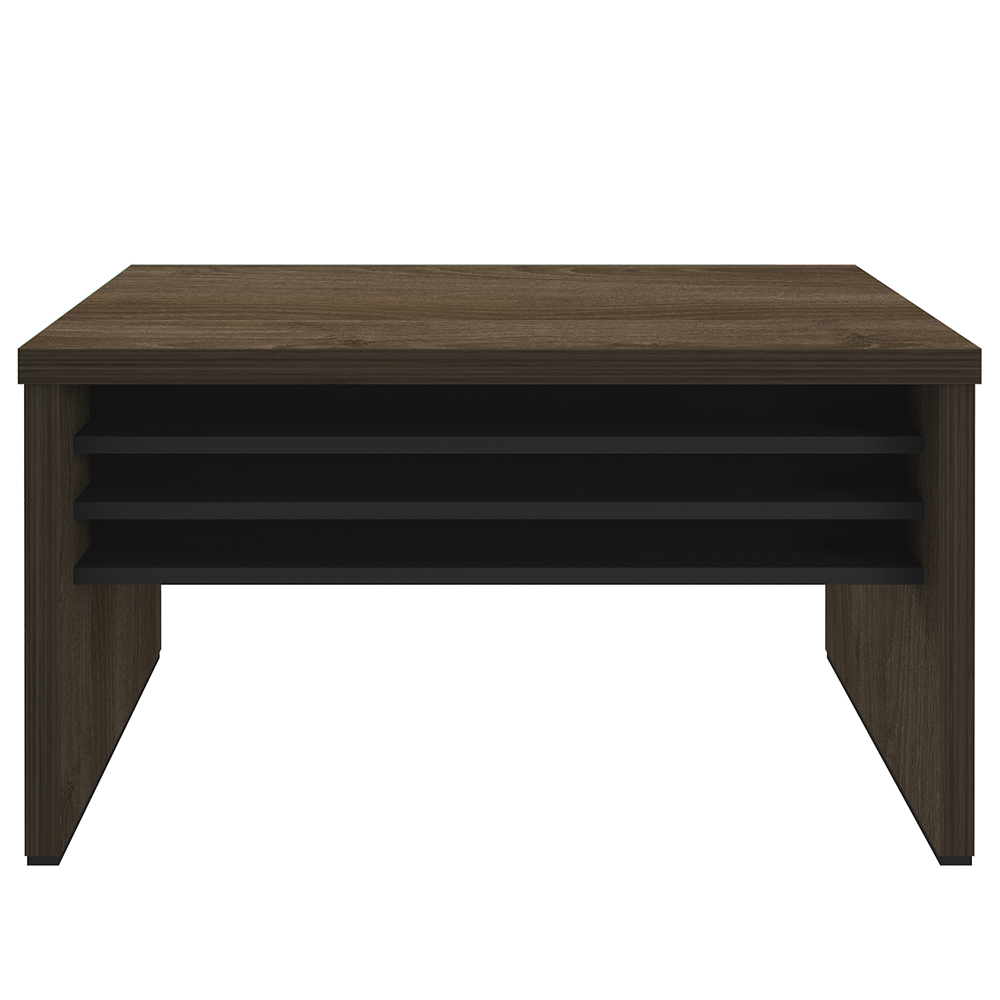 Kit Mesa Para Escritório Office 135cm E 2 Gaveteiros Atria Executiva A02 Charuto Preto - Lyam Decor