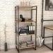 Kit Mesa Para Escritório com Estante 4 Prateleiras Industrial Form C01 120 cm Carvalho - Lyam Decor