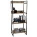 Kit Mesa Para Escritório com Estante 4 Prateleiras Industrial Form C01 120 cm Carvalho - Lyam Decor