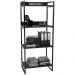 Kit Mesa Para Escritório com Estante 4 Prateleiras Industrial Form C01 120 cm Preto Onix - Lyam Decor
