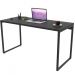 Kit Mesa Para Escritório com Estante 4 Prateleiras Industrial Form C01 135 cm Preto Onix - Lyam Decor