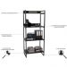 Kit Mesa Para Escritório com Estante 4 Prateleiras Industrial Form C01 135 cm Preto Onix - Lyam Decor