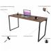 Kit Mesa Para Escritório com Estante 4 Prateleiras Industrial Form C01 150 cm Nogal - Lyam Decor