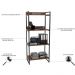 Kit Mesa Para Escritório com Estante 4 Prateleiras Industrial Form C01 150 cm Nogal - Lyam Decor
