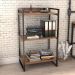 Kit Mesa Para Escritório com Estante Office Estilo Industrial Form C01 120 cm Nogal - Lyam Decor