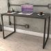 Kit Mesa Para Escritório com Estante Office Estilo Industrial Form C01 120 cm Preto Onix - Lyam Decor