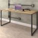 Kit Mesa Para Escritório com Estante Office Estilo Industrial Form C01 150 cm Carvalho - Lyam Decor