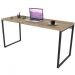 Kit Mesa Para Escritório com Estante Office Estilo Industrial Form C01 150 cm Carvalho - Lyam Decor