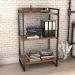 Kit Mesa Para Escritório com Estante Office Estilo Industrial Form C01 150 cm Nogal - Lyam Decor