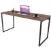 Kit Mesa Para Escritório com Estante Office Estilo Industrial Form C01 150 cm Nogal - Lyam Decor