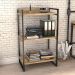Kit Mesa Para Escritório com Estante Office Estilo Industrial Form C01 90 cm Carvalho - Lyam Decor