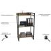Kit Mesa Para Escritório com Estante Office Estilo Industrial Form C01 90 cm Carvalho - Lyam Decor