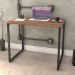 Kit Mesa Para Escritório com Estante Office Estilo Industrial Form C01 90 cm Nogal - Lyam Decor