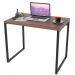 Kit Mesa Para Escritório com Estante Office Estilo Industrial Form C01 90 cm Nogal - Lyam Decor