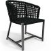 Kit Mesa Wine Com 4 Cadeira Área Externa Espaço Gourmet Corda Náutica Belize D04 Preto - Lyam Decor