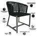 Kit Mesa Wine Com 4 Cadeira Área Externa Espaço Gourmet Corda Náutica Belize D04 Preto - Lyam Decor