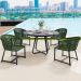 Kit Mesa Wine Com 4 Cadeira Área Externa Espaço Gourmet Corda Náutica Belize D04 Verde - Lyam Decor