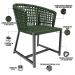Kit Mesa Wine Com 4 Cadeira Área Externa Espaço Gourmet Corda Náutica Belize D04 Verde - Lyam Decor