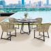 Kit Mesa Wine Com 4 Cadeiras Área Externa Espaço Gourmet Corda Náutica Belize D04 Bege - Lyam Decor