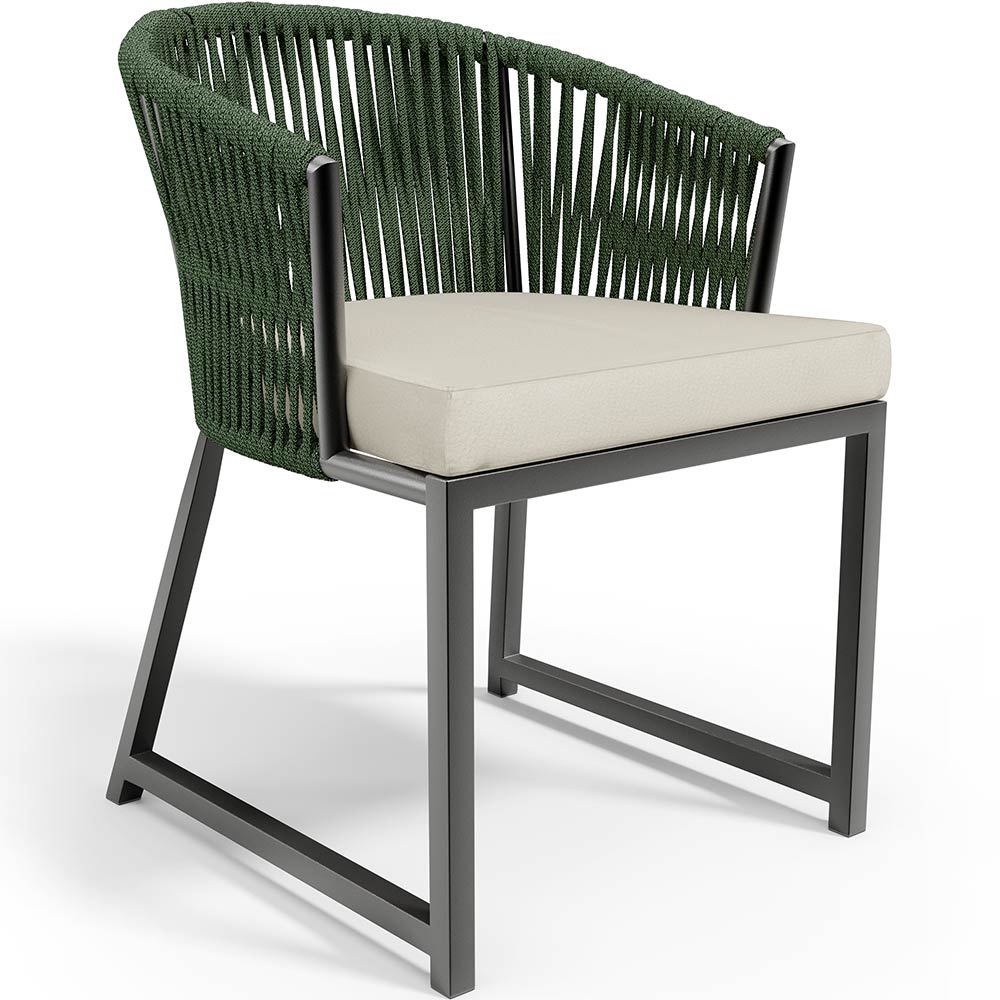 Kit Mesa Wine E 4 Cadeiras Área Externa Espaço Gourmet Corda Náutica Bethari D04 Verde - Lyam Decor