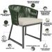 Kit Mesa Wine E 4 Cadeiras Área Externa Espaço Gourmet Corda Náutica Bethari D04 Verde - Lyam Decor