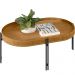 Kit Mesa de Centro Para Sala de Estar Com Mesa de Canto Caramelo Nord L05 Nature Preto - Lyam Decor