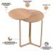 Kit Mesa de Centro e Mesa Lateral Para Sala Pés Metálicos Dari A03 Hanover Dourado - Lyam Decor