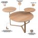 Kit Mesa de Centro e Mesa Lateral Para Sala Pés Metálicos Dari A03 Hanover Dourado - Lyam Decor