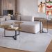 Kit Mesa de Centro e Mesa Lateral Para Sala Pés Metálicos Dari A03 Hanover Preto - Lyam Decor
