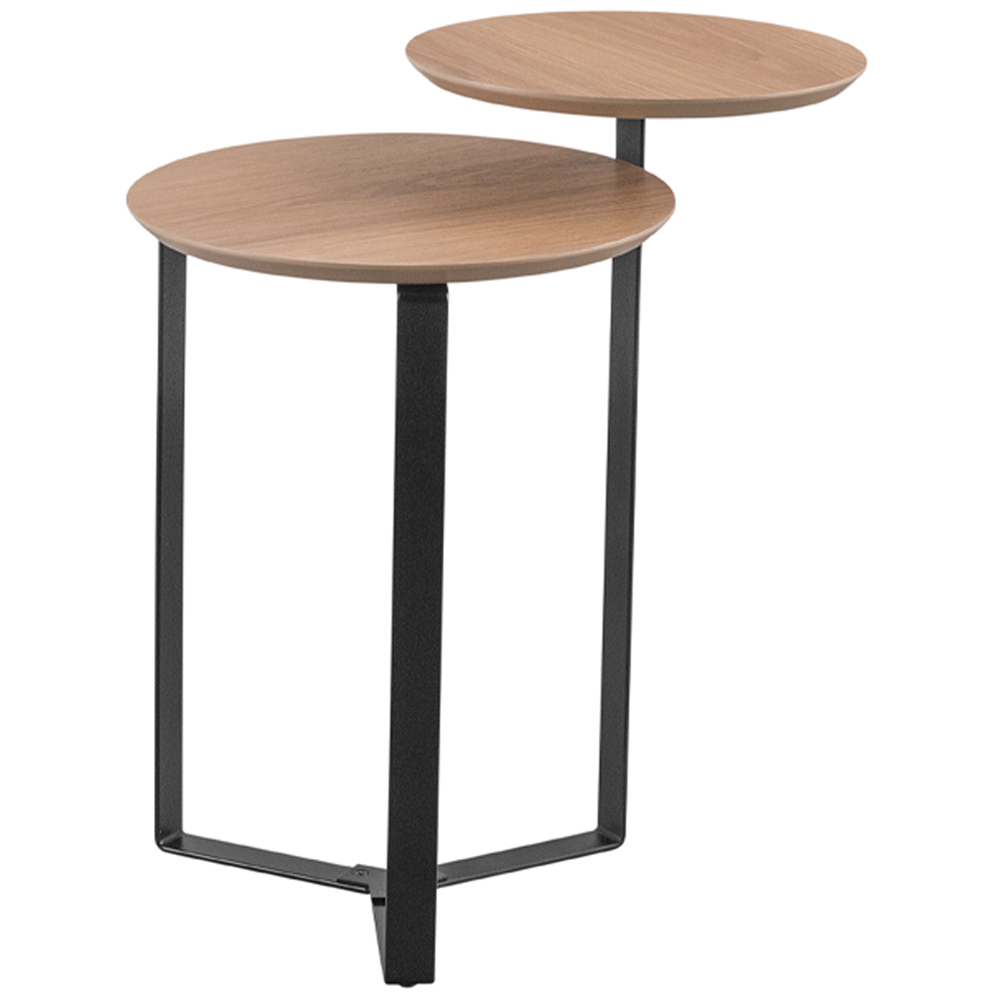 Kit Mesa de Centro e Mesa Lateral Para Sala Pés Metálicos Dari A03 Hanover Preto - Lyam Decor