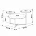 Kit Mesa de Centro e Mesa Lateral Para Sala Pés Metálicos Dari A03 Nero Dourado - Lyam Decor
