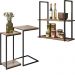 Kit Mesas Laterais Decorativas e Prateleira Multiuso Industrial D01 Design Demolição - Lyam Decor