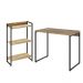 Kit Para Escritório Estante Areta 3 Prateleiras Mesa Industrial Aspen 90cm C01 Carvalho - Lyam Decor