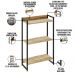 Kit Para Escritório Estante Areta 3 Prateleiras Mesa Industrial Aspen 90cm C01 Carvalho - Lyam Decor