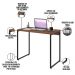 Kit Para Escritório Estante Areta 3 Prateleiras Mesa Industrial Aspen 90cm C01 Nogal - Lyam Decor