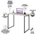 Kit Para Escritório Estante Areta 3 Prateleiras Mesa Industrial Aspen 90cm C01 Snow - Lyam Decor