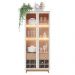 Kit Para Sala de Jantar Buffet Áustria C04 com Cristaleira Malibu Freijó Off White - Lyam Decor