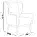 Kit Poltrona Decorativa Milena D02 com Puff Viseo Linho Cru C-443 - Lyam Decor